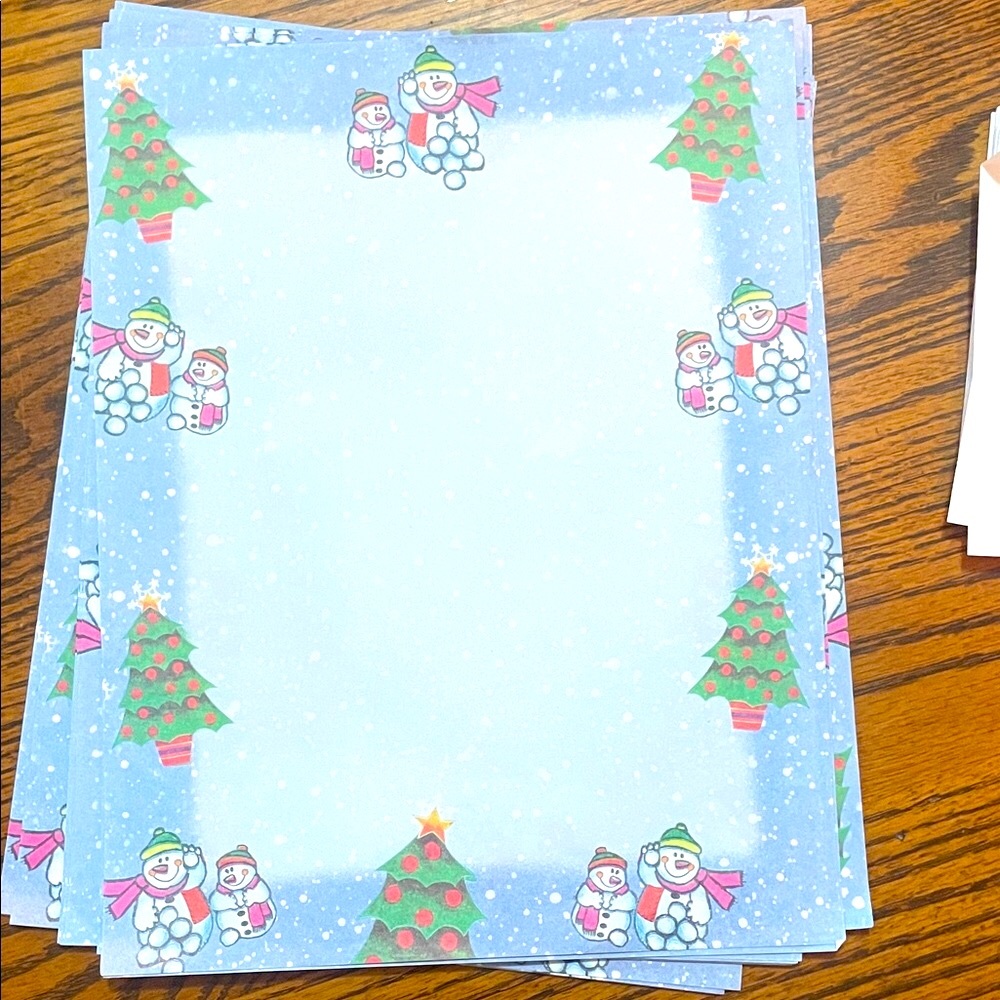 Festive Snowman and Christmas Tree Stationery Set - Picture 6 of 8